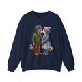 Cat Couple Crewneck Sweatshirt – Cozy Romantic Cat Illustration