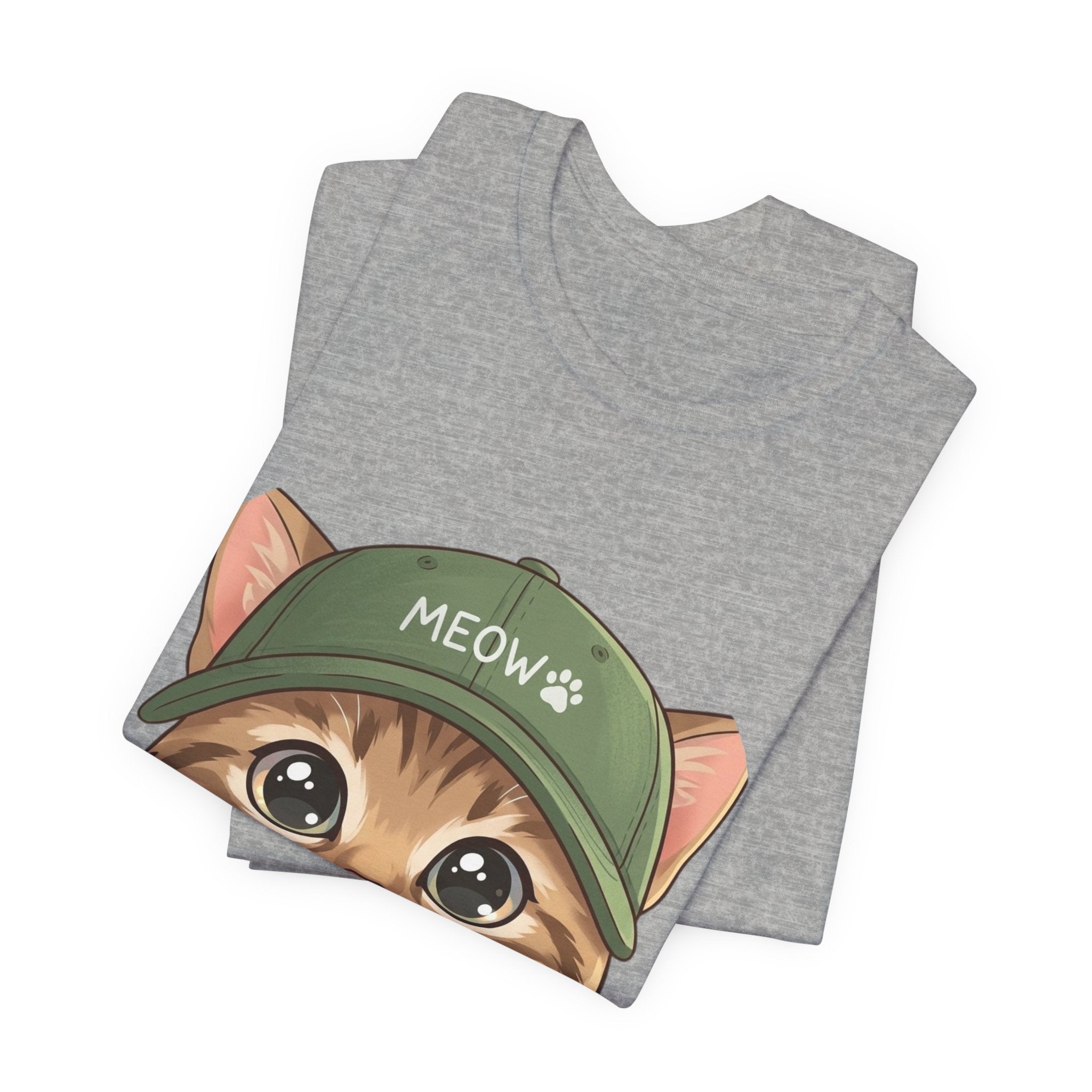 Cute Kitten Tee — 'MEOW' Cat Graphic T-Shirt