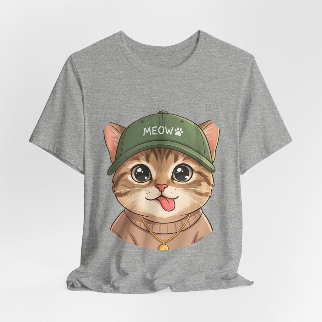 Cute Kitten Tee — 'MEOW' Cat Graphic T-Shirt