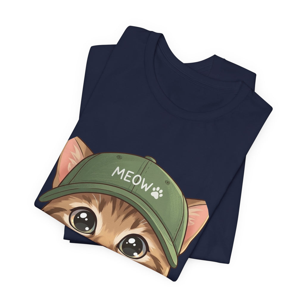 Cute Kitten Tee — 'MEOW' Cat Graphic T-Shirt