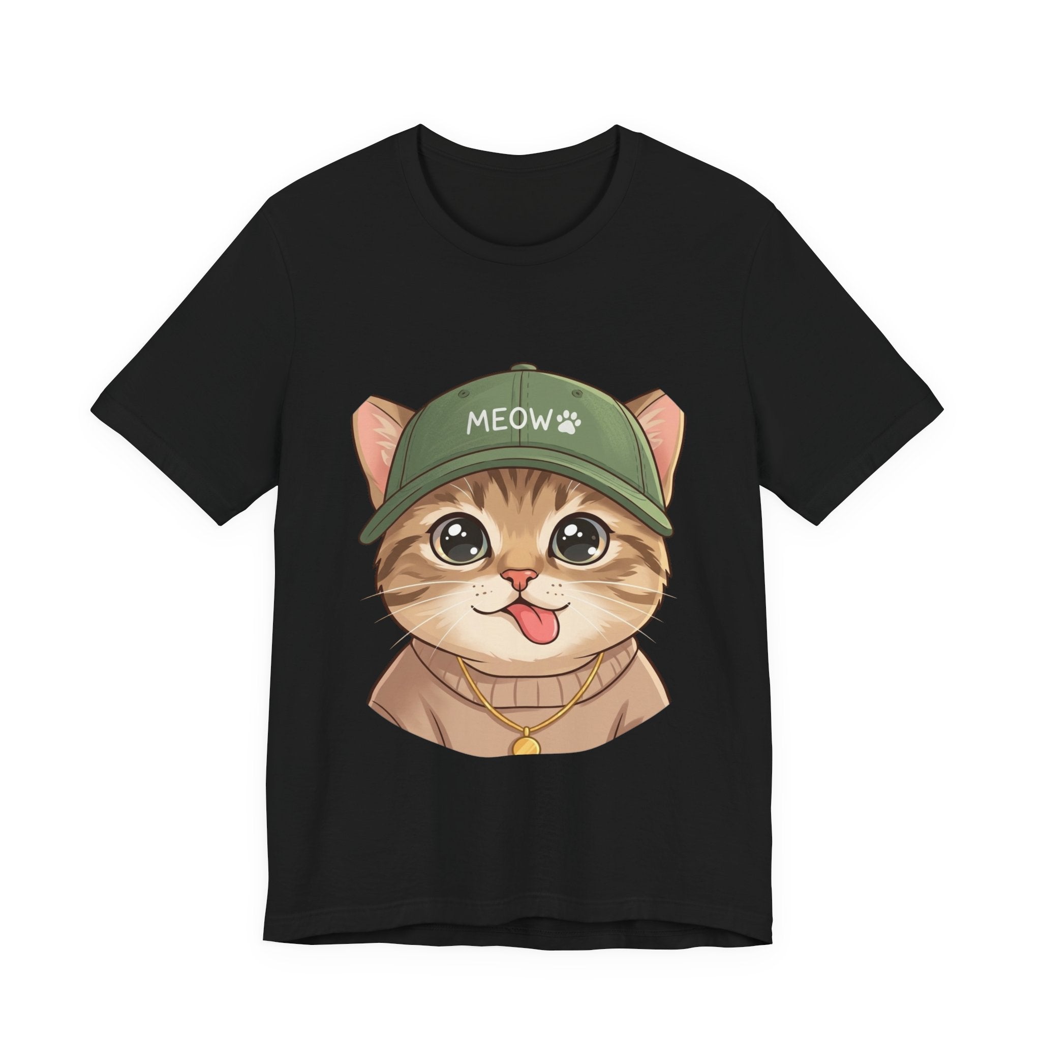 Cute Kitten Tee — 'MEOW' Cat Graphic T-Shirt