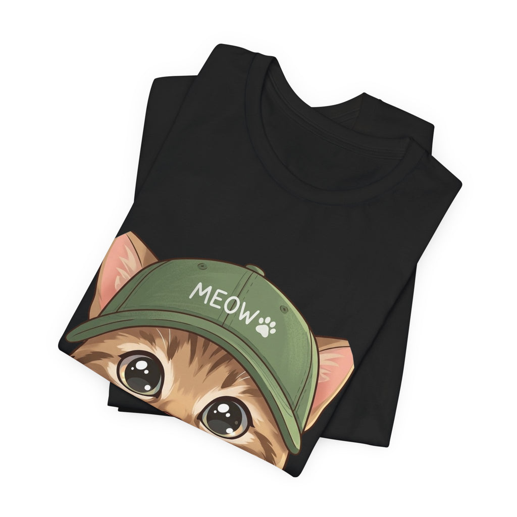 Cute Kitten Tee — 'MEOW' Cat Graphic T-Shirt