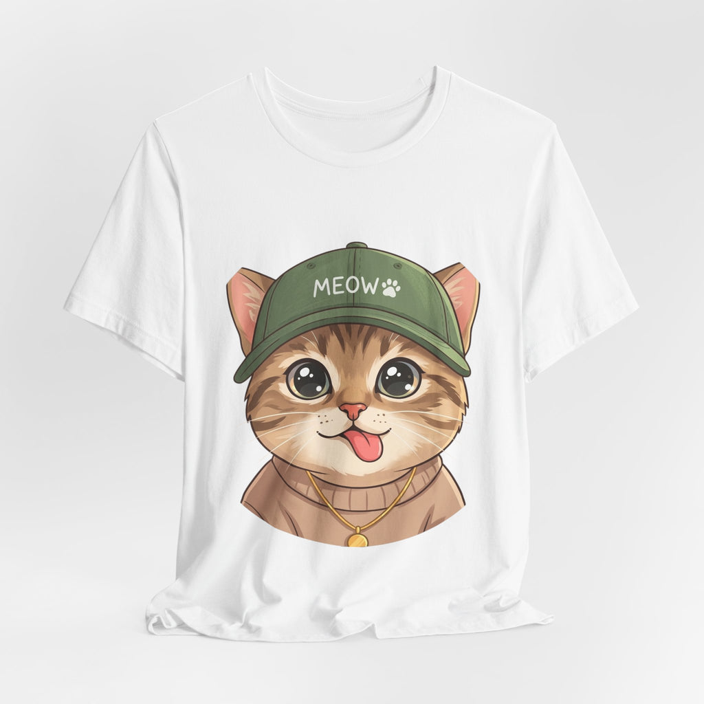 Cute Kitten Tee — 'MEOW' Cat Graphic T-Shirt