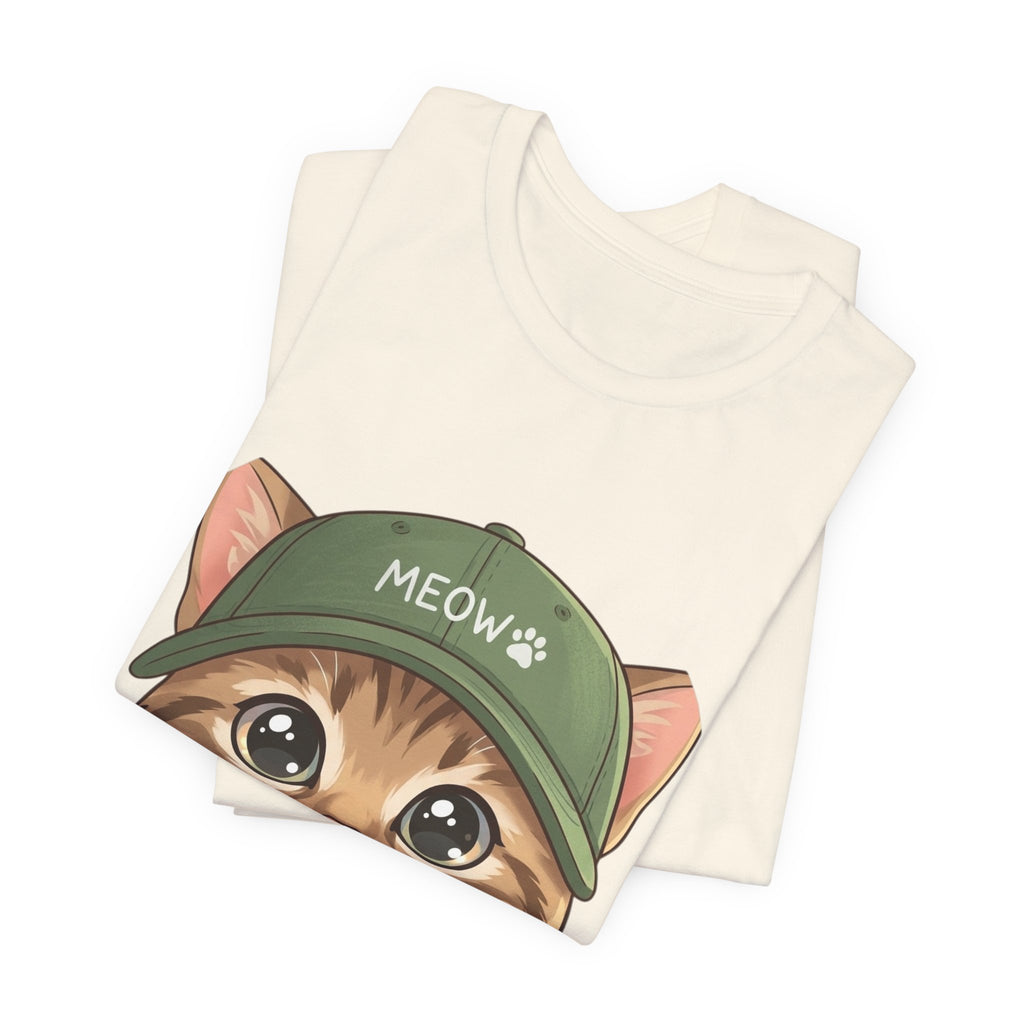 Cute Kitten Tee — 'MEOW' Cat Graphic T-Shirt