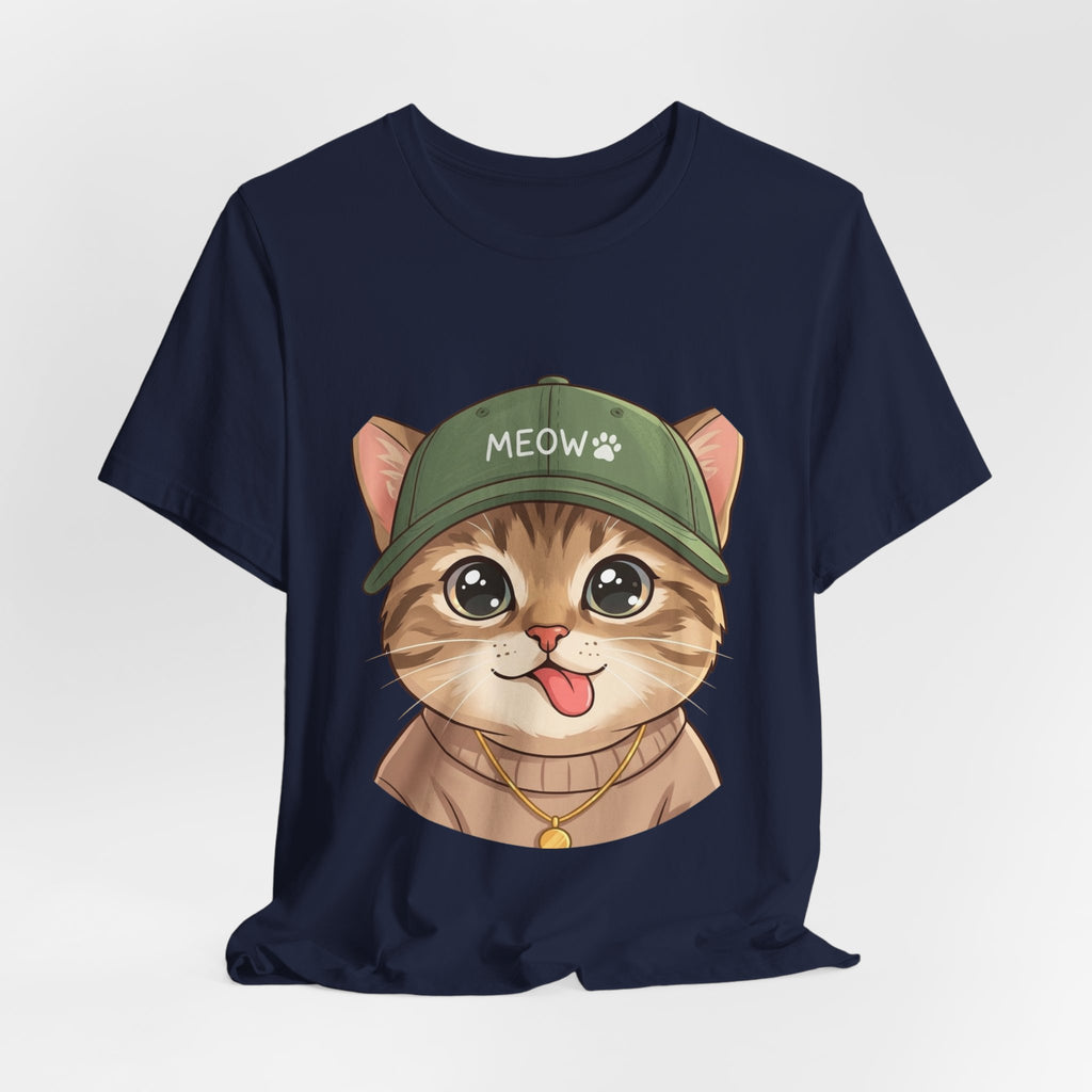Cute Kitten Tee — 'MEOW' Cat Graphic T-Shirt