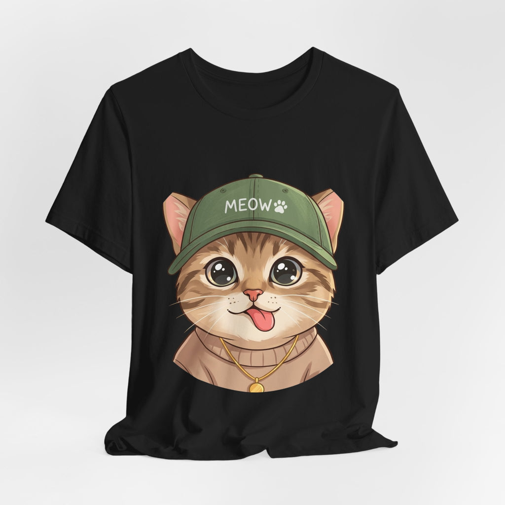 Cute Kitten Tee — 'MEOW' Cat Graphic T-Shirt