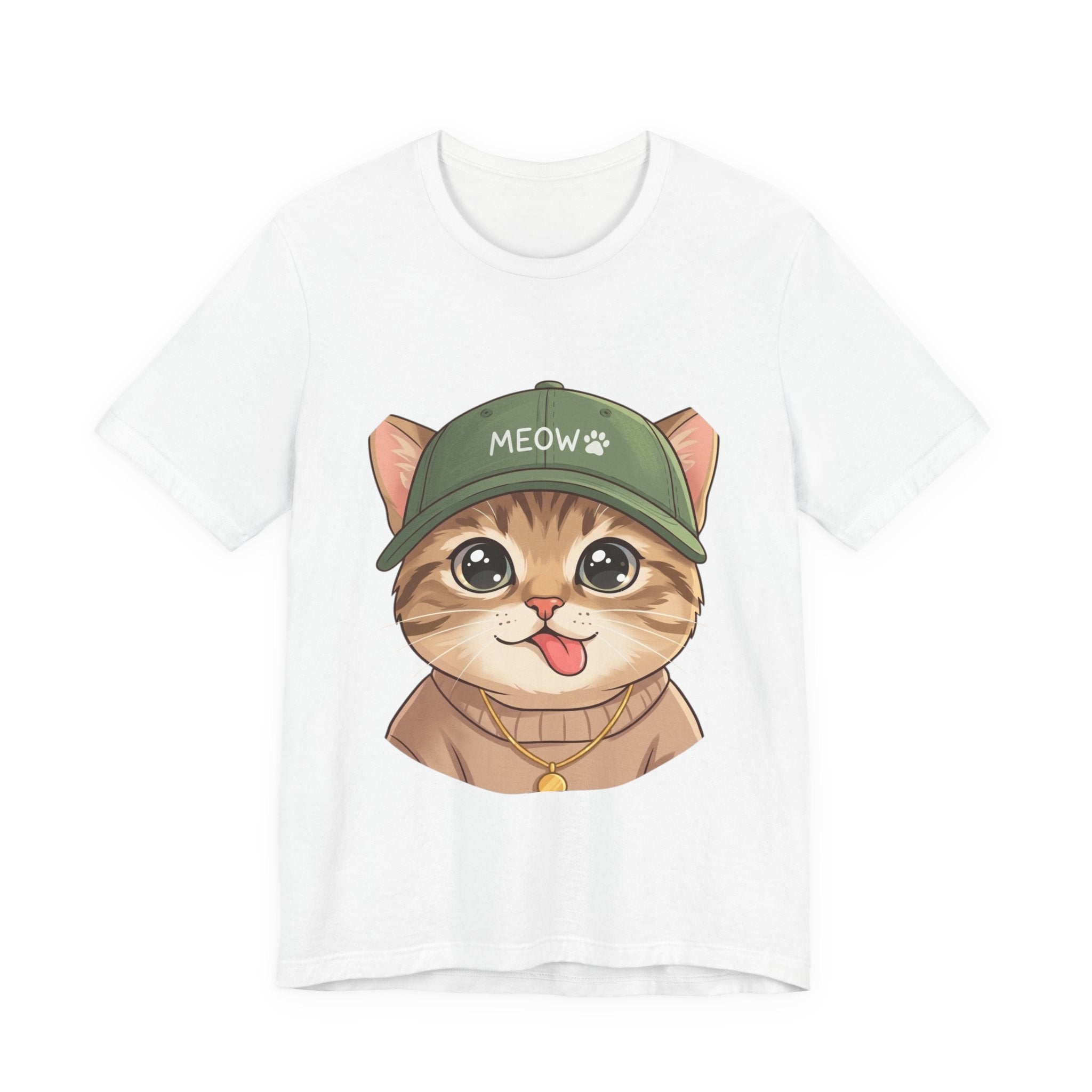 Cute Kitten Tee — 'MEOW' Cat Graphic T-Shirt