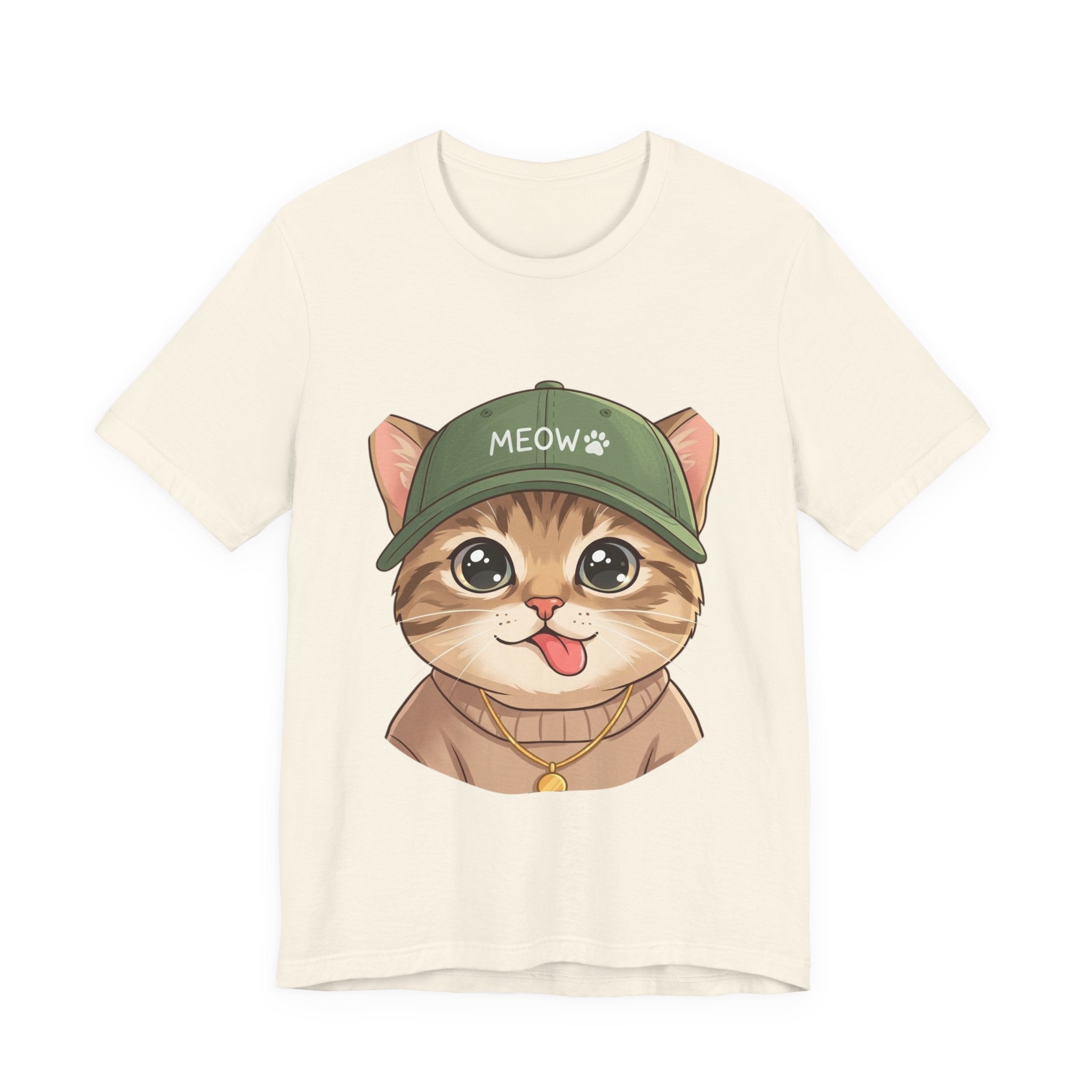 Cute Kitten Tee — 'MEOW' Cat Graphic T-Shirt